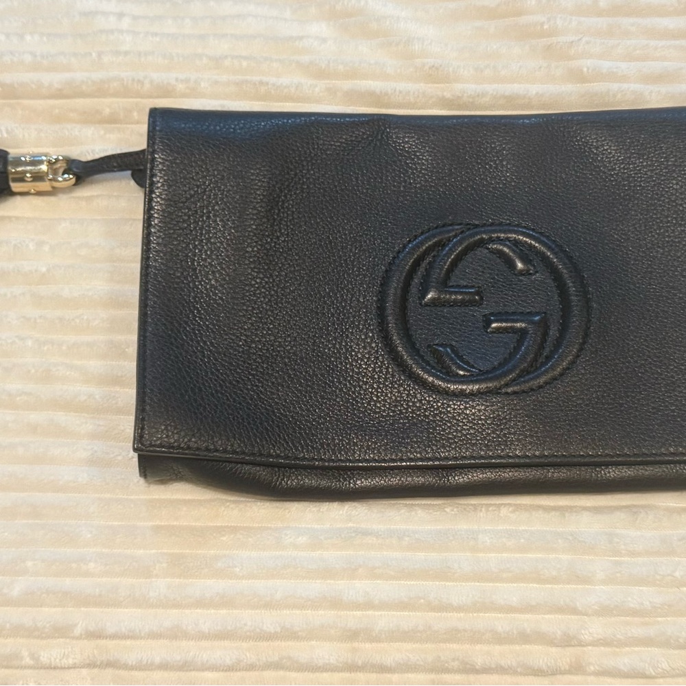 Black Gucci Soho Clutch with Tassle